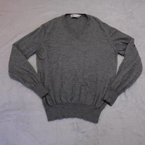 Brunello Cucinelli Womens sweater M 100% Cashmere Made In Italy Right Knit Grey
